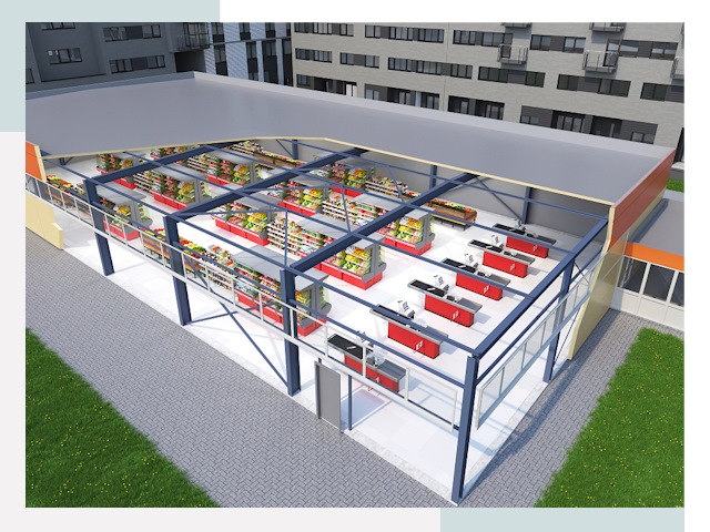 Строительство магазинов в Южно-Сахалинск от 620 руб. за м²