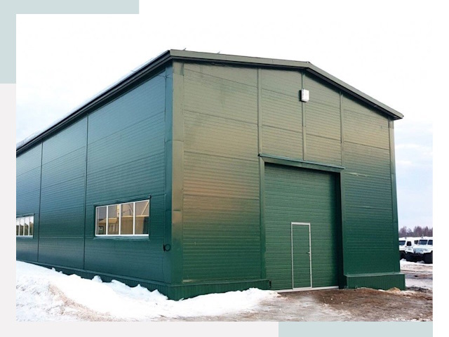 Двускатные ангары в Южно-Сахалинске