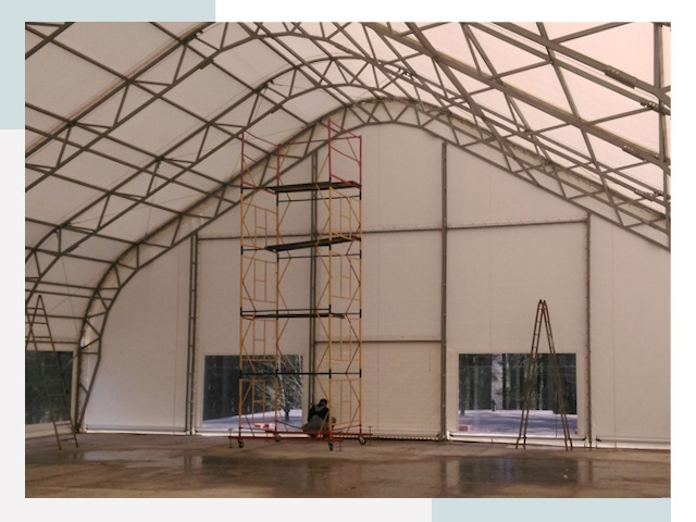 Шатровые ангары в Южно-Сахалинске