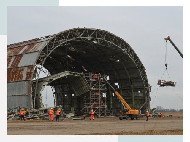 Демонтаж ангаров в Южно-Сахалинске